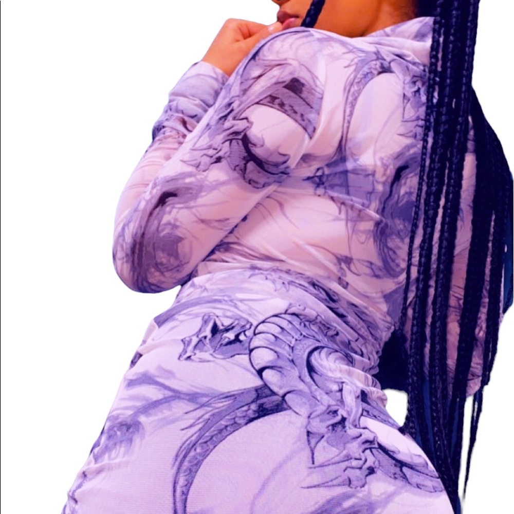 long sleeve snake dress - Picture 2 of 2